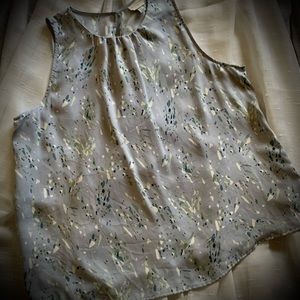 Light blue floral tank top